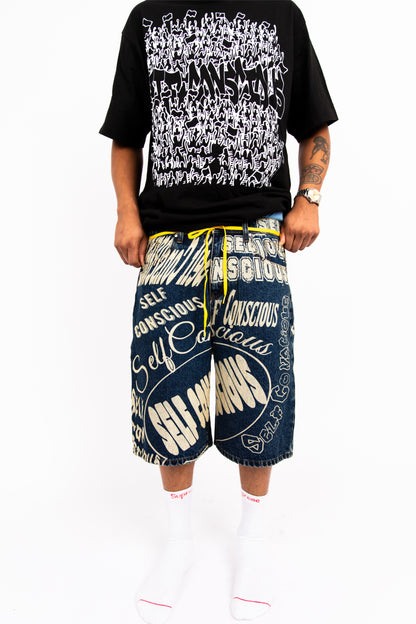 SELF CONSCIOUS “STATEMENT” Denim Shorts